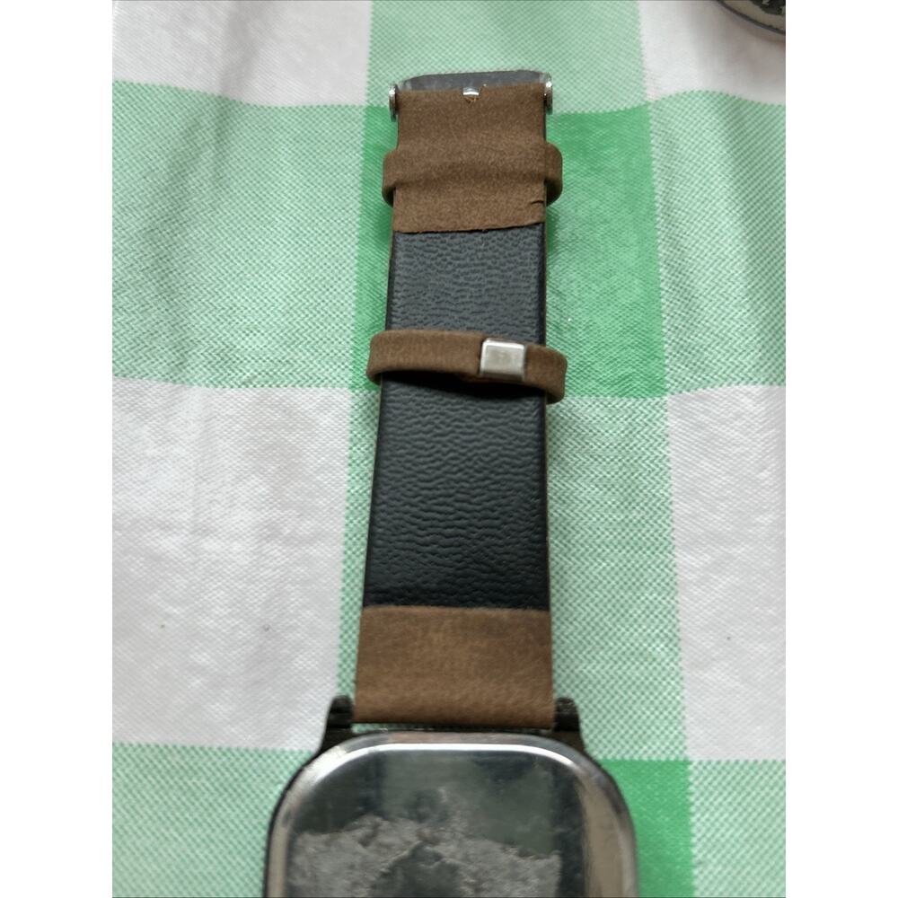 Geneva Dark Silver Tone Brown Band Quartz Watch - Picture 6 of 8